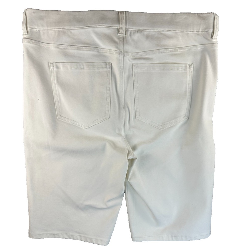 Liverpool Cruiser Jorts Womens 12/31 Waist White Stretch Denim Bermuda High Rise - Picture 3 of 16